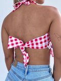 Red Gingham Mini Top